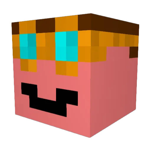 Totox9 Minecraft avatar head, 3D render
