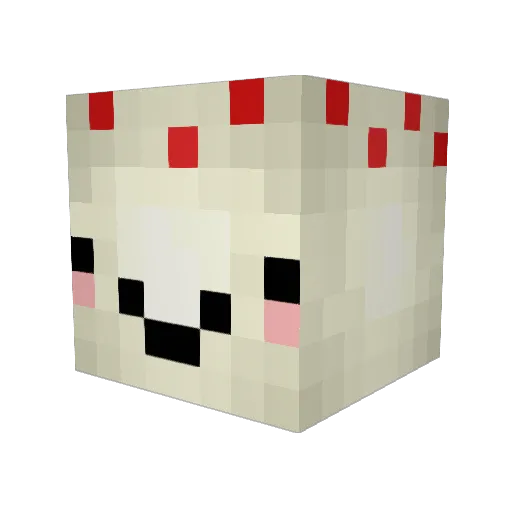 TotsyToes Minecraft avatar head, 3D render