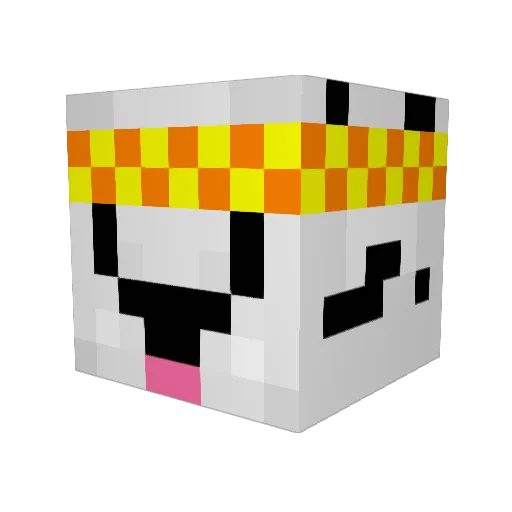 TottoOP Minecraft avatar head, 3D render