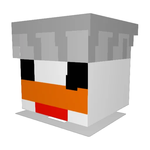 Tottski Minecraft avatar head, 3D render