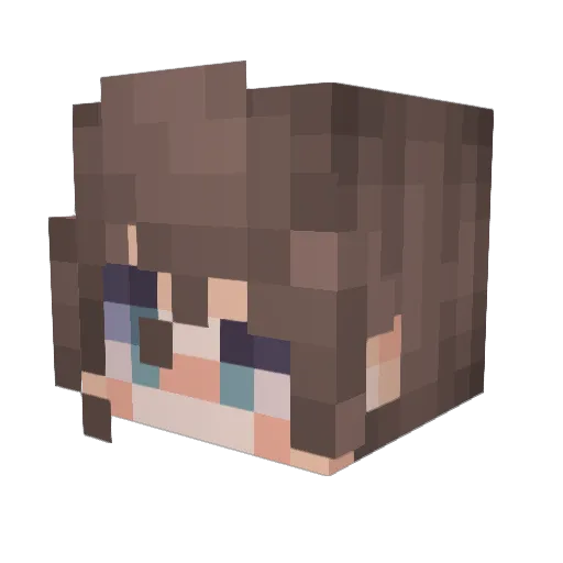 TottyKun Minecraft avatar head, 3D render