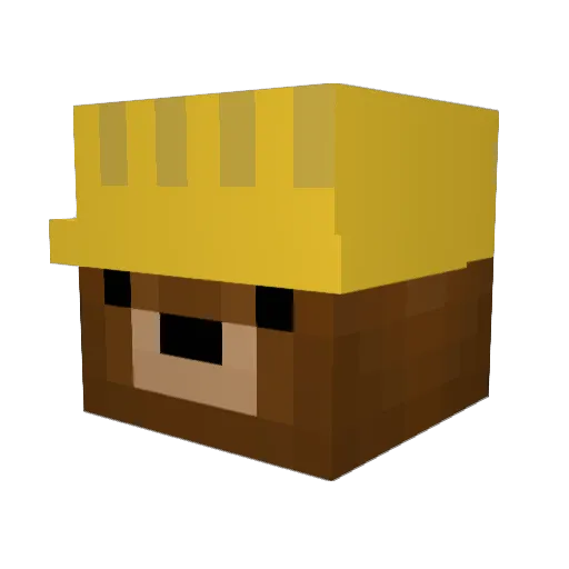 TotyBEAR Minecraft avatar head, 3D render