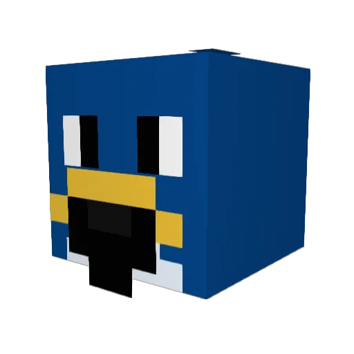 ToucanCraft Minecraft avatar head, 3D render