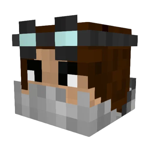 TouchMyRichard Minecraft avatar head, 3D render