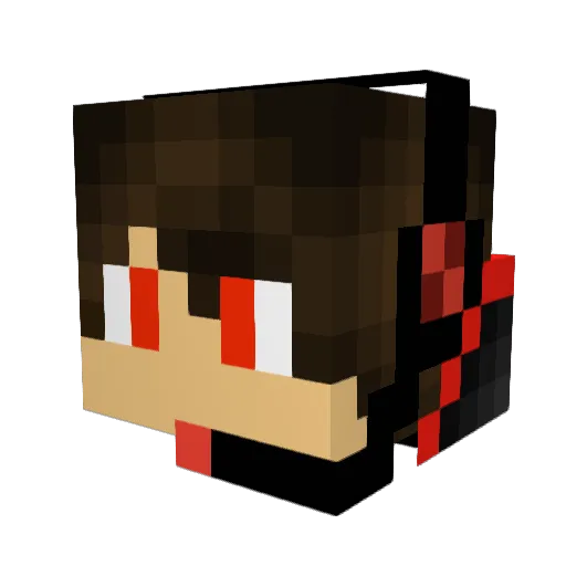TouchierDwarf16 Minecraft avatar head, 3D render