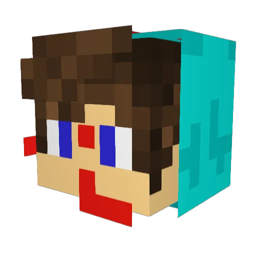Touchsafely Minecraft avatar head, 3D render