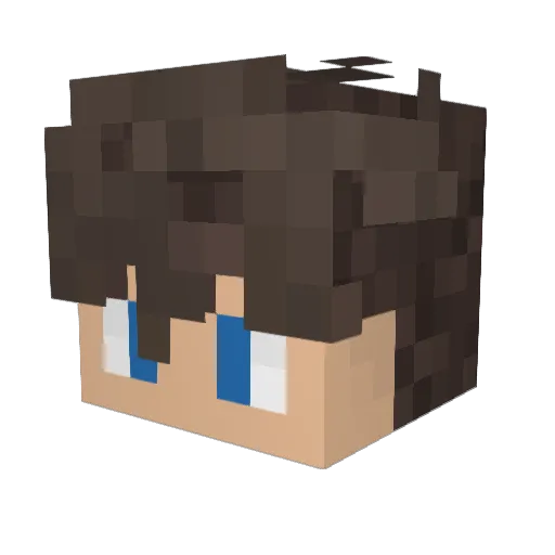 Toufee Minecraft avatar head, 3D render