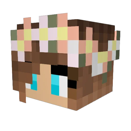 ToughCatGirl Minecraft avatar head, 3D render