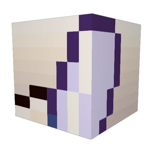 ToughPuff Minecraft avatar head, 3D render