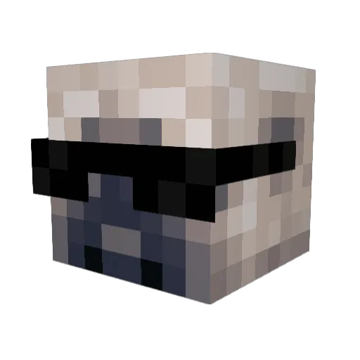 ToughPug Minecraft avatar head, 3D render