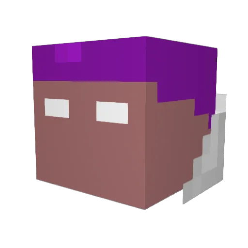 ToughRoyalty Minecraft avatar head, 3D render