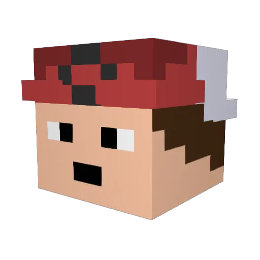 Toughsuperultra Minecraft avatar head, 3D render