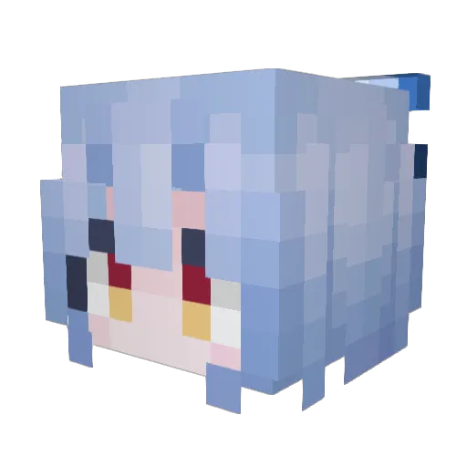 TouhouMokou Minecraft avatar head, 3D render