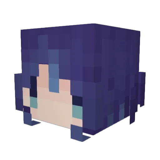 Touhou_Fumo Minecraft avatar head, 3D render