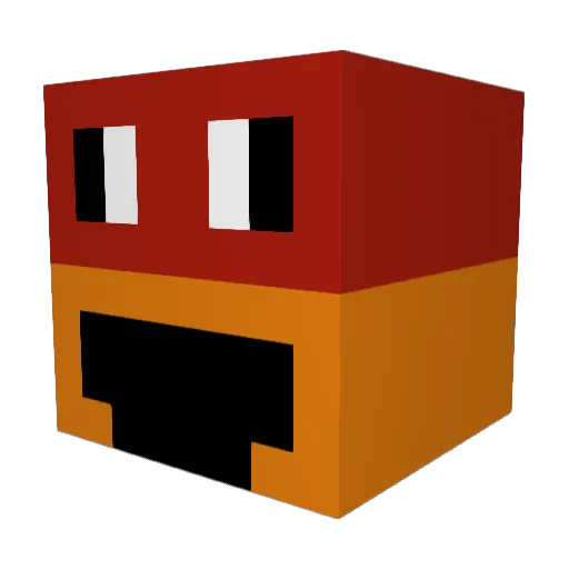 Touijiangostar Minecraft avatar head, 3D render