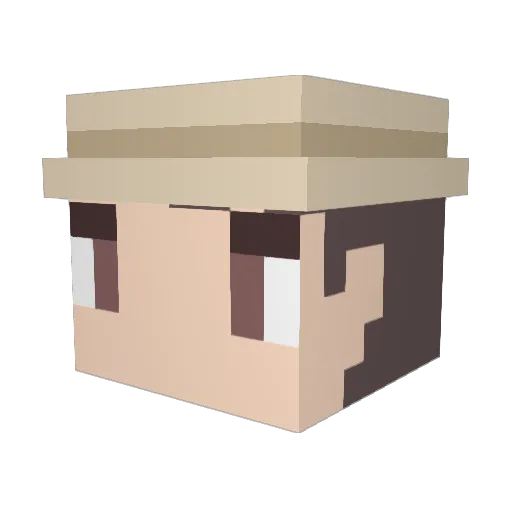 Touji008 Minecraft avatar head, 3D render
