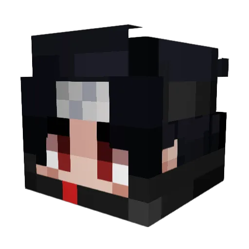 ToujouBasara Minecraft avatar head, 3D render