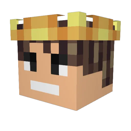 Touka2Moana Minecraft avatar head, 3D render