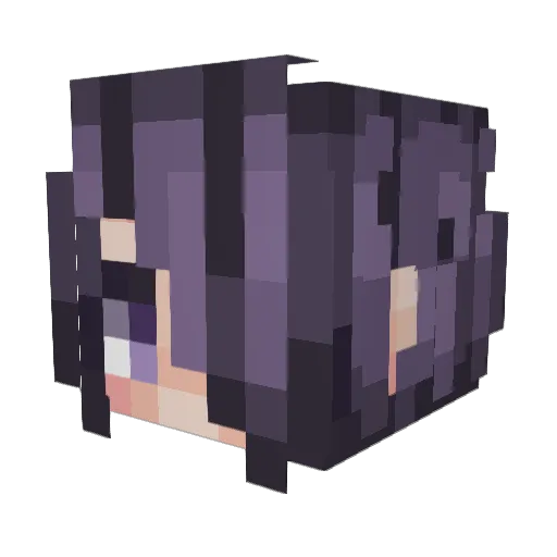 Touka_Anteiku Minecraft avatar head, 3D render