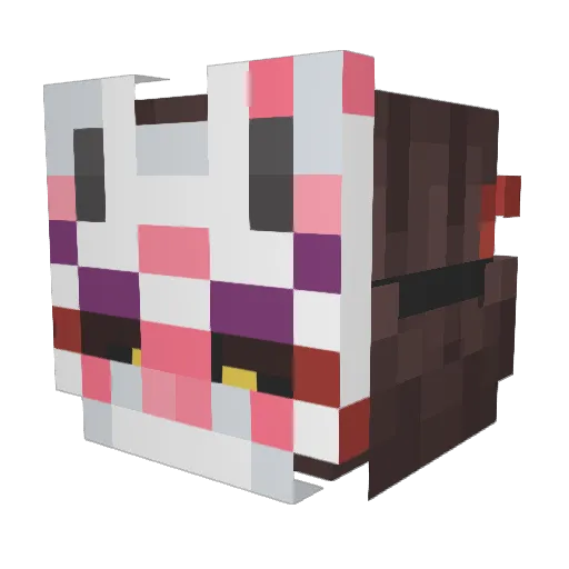 Toukabu Minecraft avatar head, 3D render