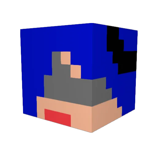 Touki001 Minecraft avatar head, 3D render