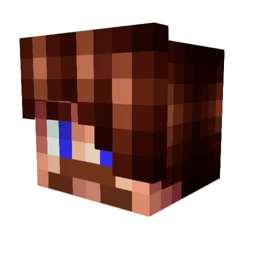 Toum3saucisses Minecraft avatar head, 3D render