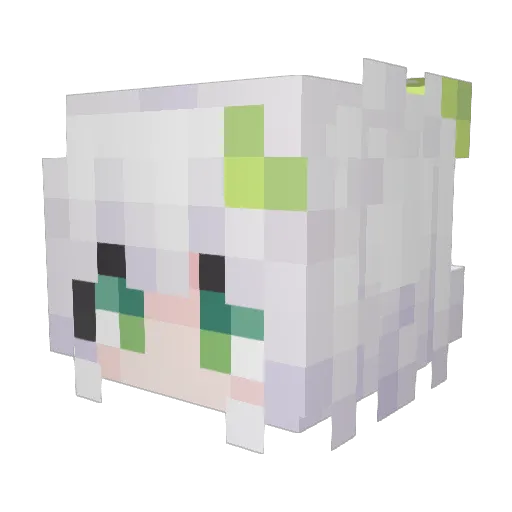 ToumeiEden Minecraft avatar head, 3D render