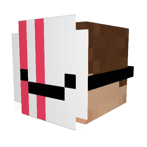 Tounchiii Minecraft avatar head, 3D render