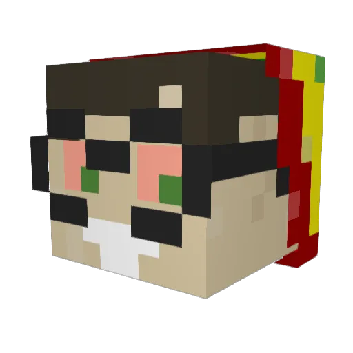 Touney420 Minecraft avatar head, 3D render