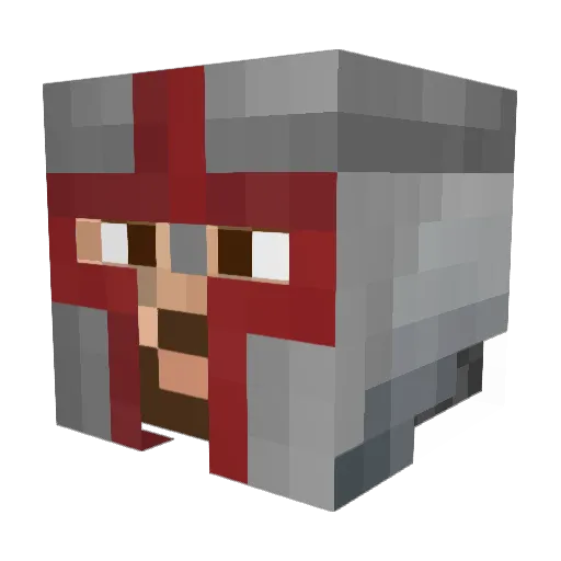 Tourettoo Minecraft avatar head, 3D render