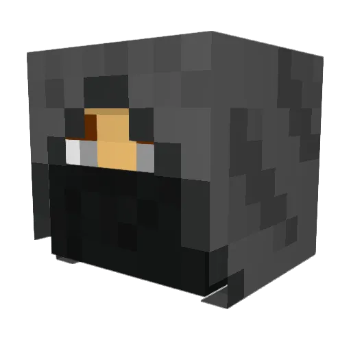 Tourex Minecraft avatar head, 3D render