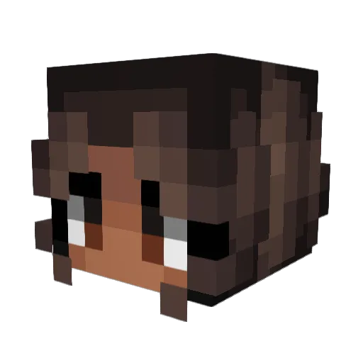 Touriya Minecraft avatar head, 3D render
