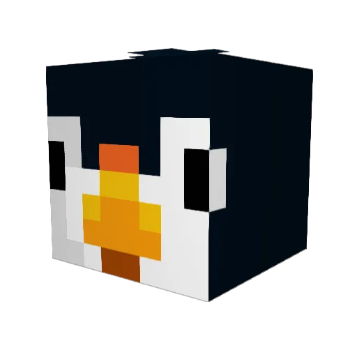 Tourkan Minecraft avatar head, 3D render