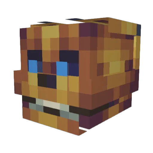 Tourqo Minecraft avatar head, 3D render