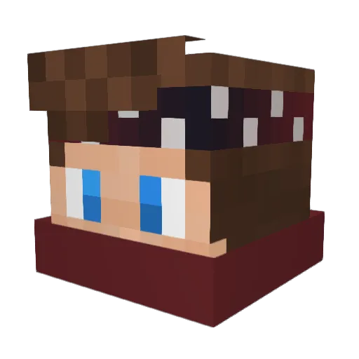 Touumii Minecraft avatar head, 3D render