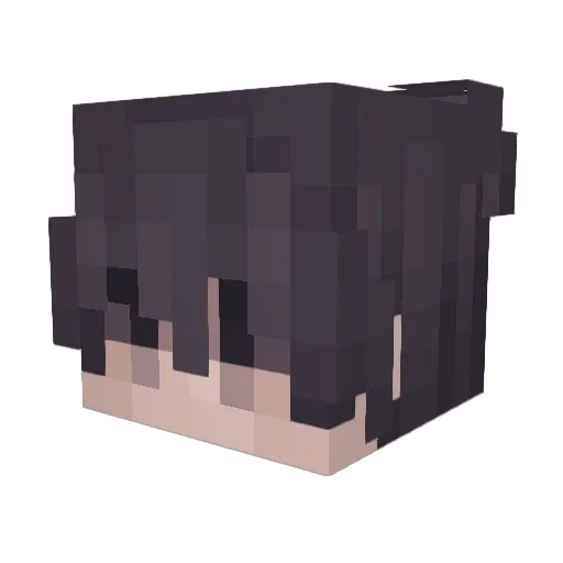 TouyaTenma Minecraft avatar head, 3D render