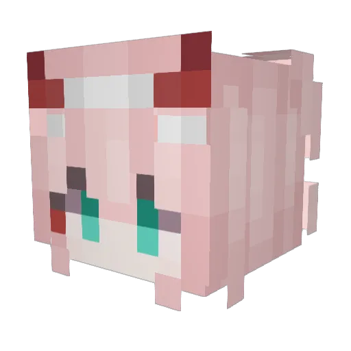 Touya___ Minecraft avatar head, 3D render