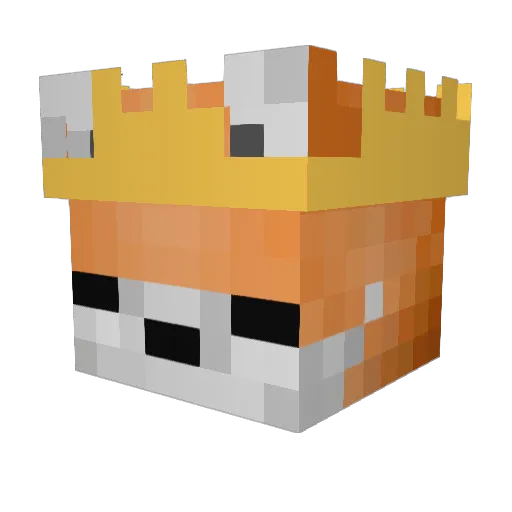 Touya_hinoki Minecraft avatar head, 3D render