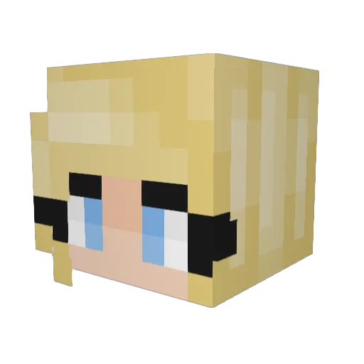 Tove123 Minecraft avatar head, 3D render