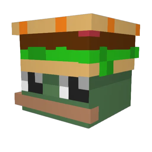 TowNLE9 Minecraft avatar head, 3D render
