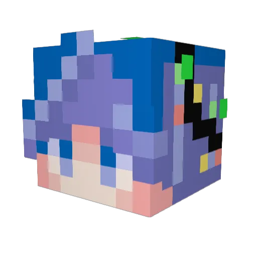 Tow_Mater_ Minecraft avatar head, 3D render