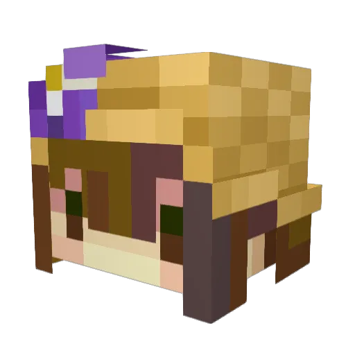 Towaah Minecraft avatar head, 3D render