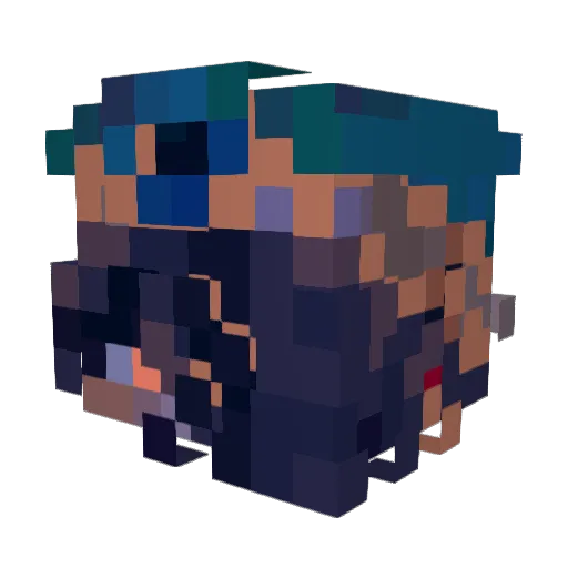 TowasamaMT Minecraft avatar head, 3D render