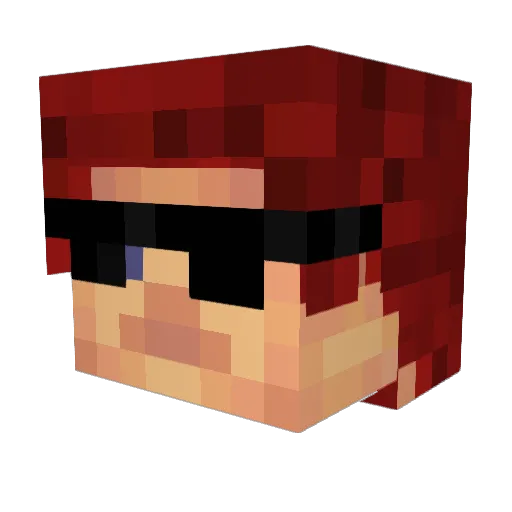 ToweledAvenger Minecraft avatar head, 3D render
