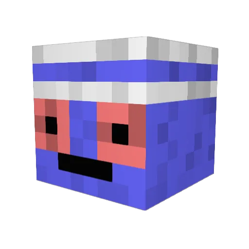 Towelie Minecraft avatar head, 3D render