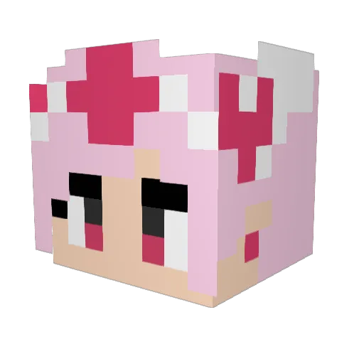 TowerCard Minecraft avatar head, 3D render