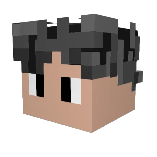 TowkXaos Minecraft avatar head, 3D render