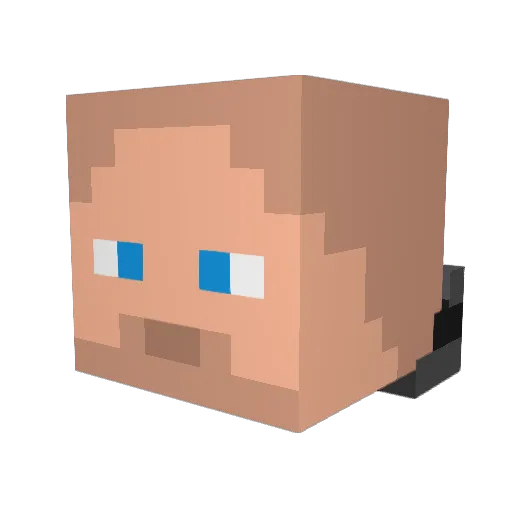 Towmi Minecraft avatar head, 3D render