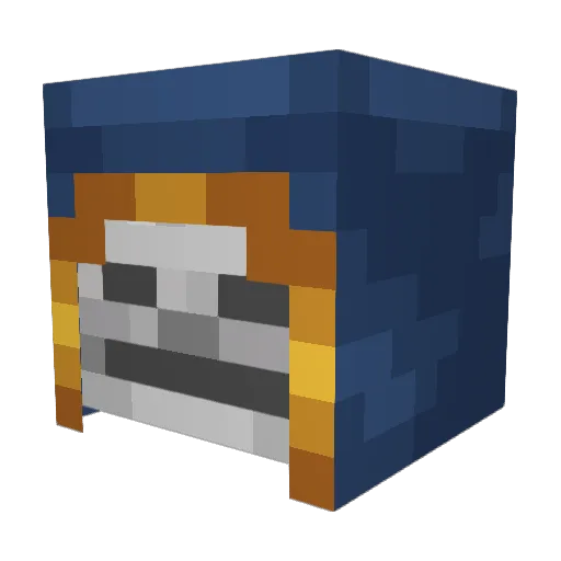 Townscaper Minecraft avatar head, 3D render