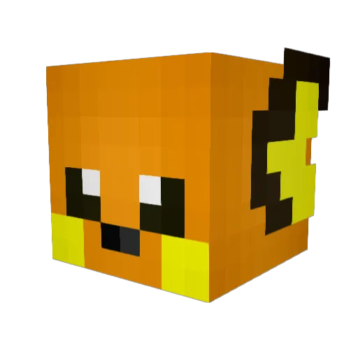 Toxelo Minecraft avatar head, 3D render